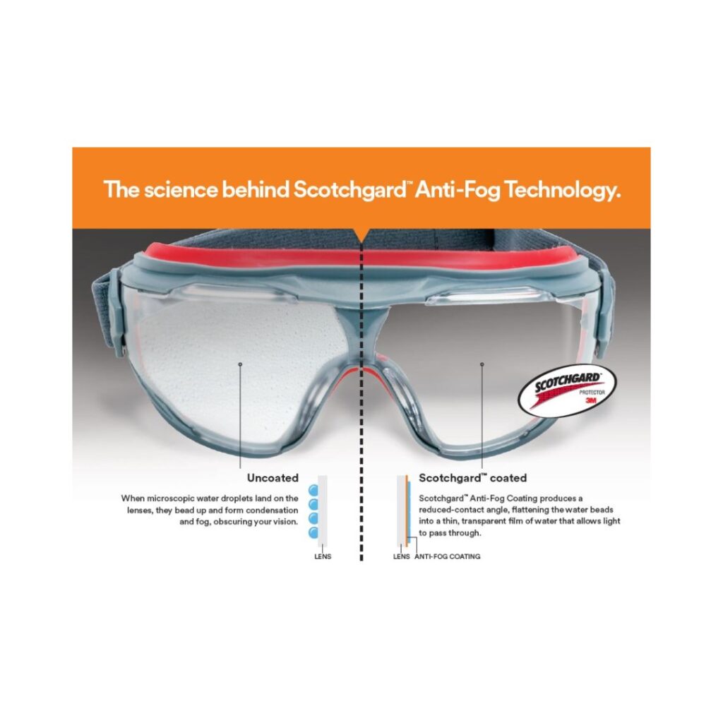 3M™ GoggleGear™ 500 Series GG501SGAF, Clear Scotchgard™ Anti-fog lens (pair) - Image 6
