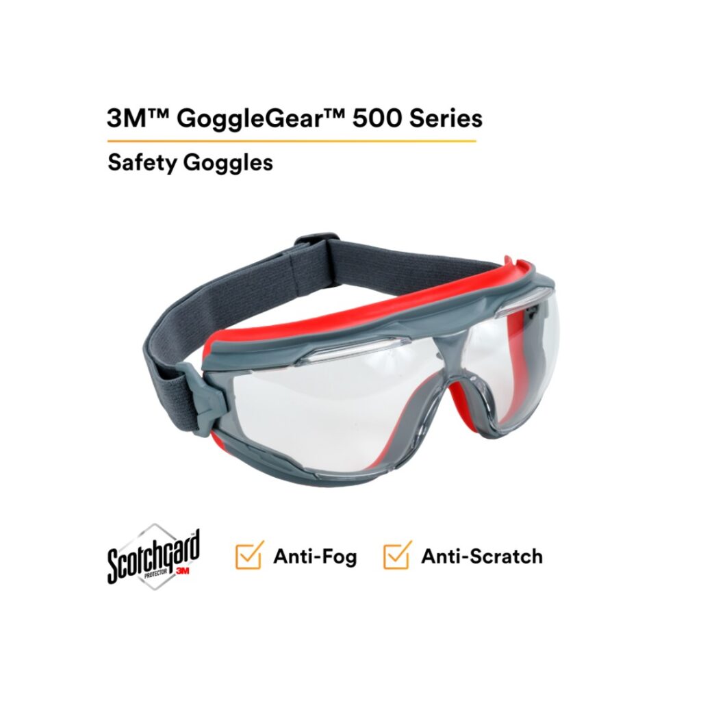 3M™ GoggleGear™ 500 Series GG501SGAF, Clear Scotchgard™ Anti-fog lens (pair) - Image 5