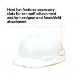 3M™ Hard Hat, White 4-Point Ratchet Suspension, H-701R