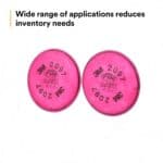 3M™ Particulate Filter 2097/07184(AAD), P100, with Nuisance Level Organic Vapor Relief (Set of 2)