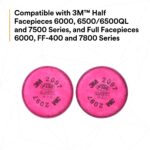 3M™ Particulate Filter 2097/07184(AAD), P100, with Nuisance Level Organic Vapor Relief (Set of 2)