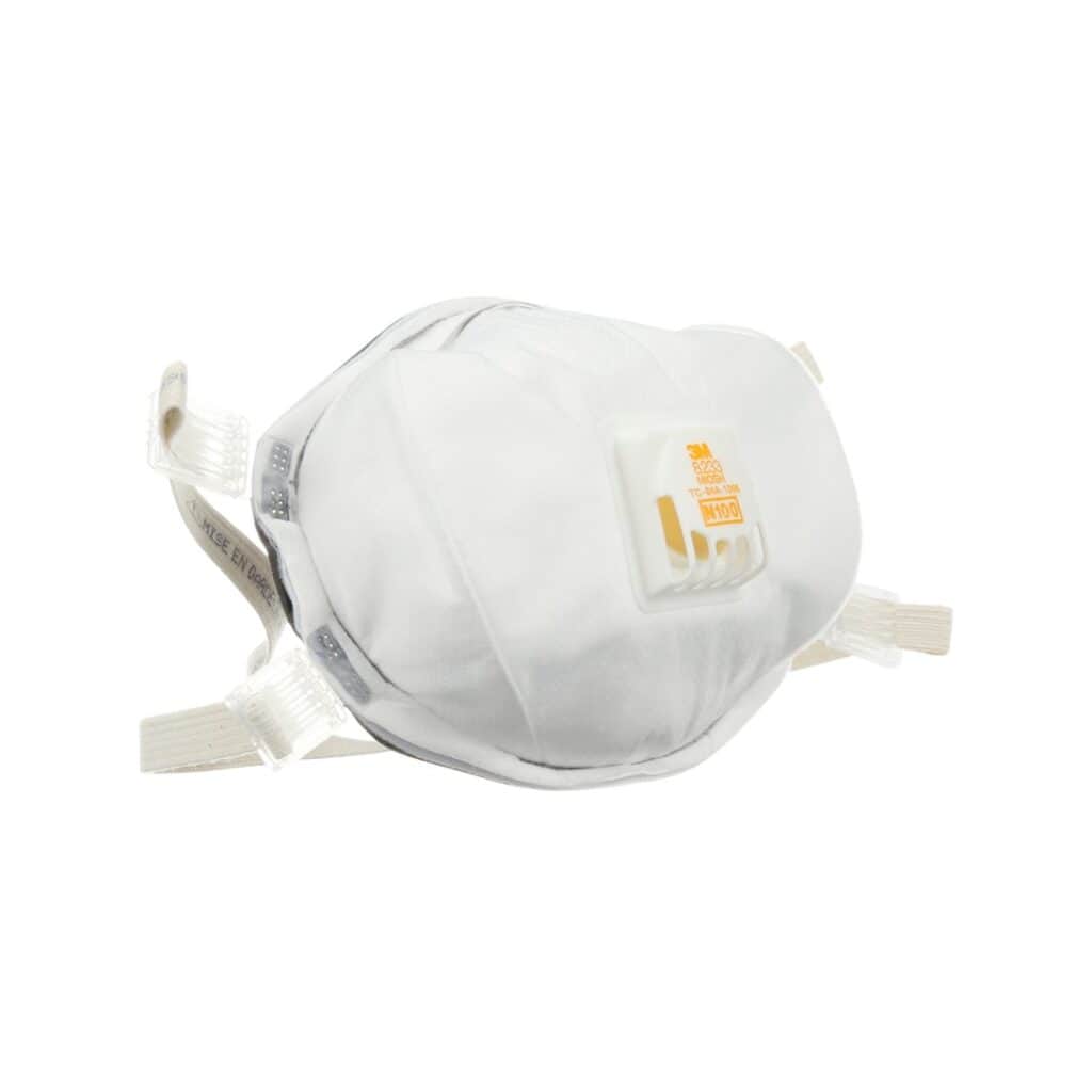 3M 8233 N100 Particulate Respirator Mask With Exhalation Valve – 20 Pack, Universal Size
