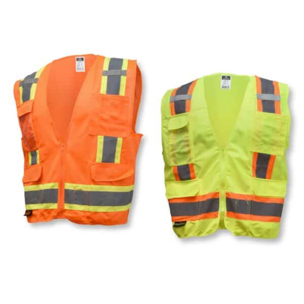 Radians SV6 Two Tone Surveyor Type R Class 2 Solid/Mesh Safety Vest | SV6-2ZGM