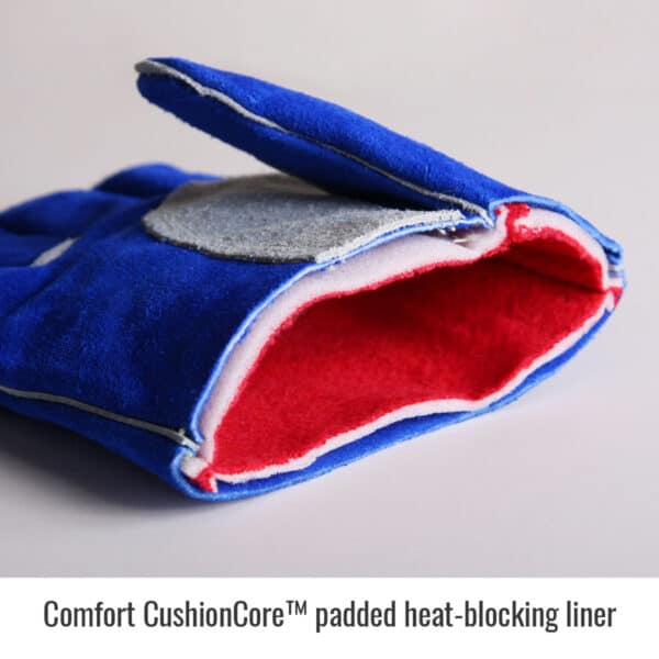 Black Stallion Side Split Cowhide Stick Glove with CushionCore™ Liner | 12 Pack | 320 - Image 3