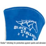 Black Stallion Side Split Cowhide Stick Glove with CushionCore™ Liner | 12 Pack