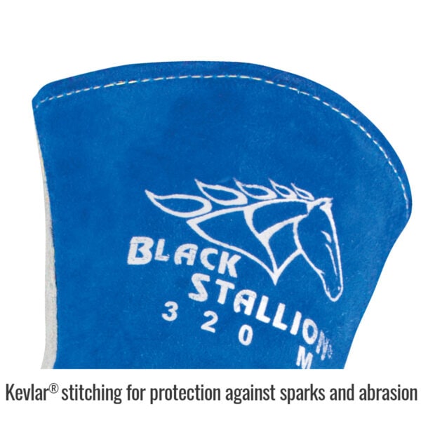 Black Stallion Side Split Cowhide Stick Glove with CushionCore™ Liner | 12 Pack | 320 - Image 2