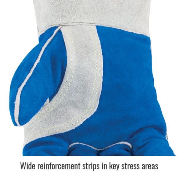 Black Stallion Side Split Cowhide Stick Glove with CushionCore™ Liner | 12 Pack | 320 - Image 4