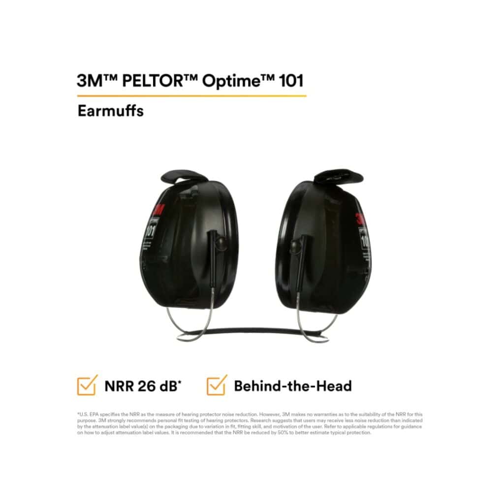 3M™ PELTOR™ Optime™ 101 Earmuffs H7B, Behind-the-Head (Pair) - Image 2