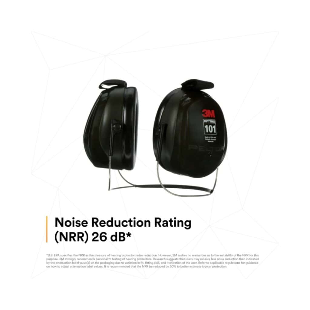 3M™ PELTOR™ Optime™ 101 Earmuffs H7B, Behind-the-Head (Pair) - Image 4