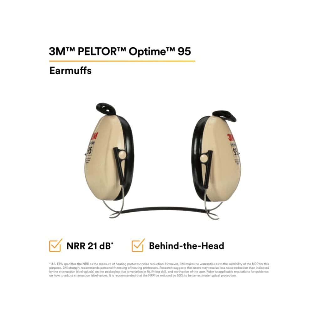 3M™ PELTOR™ Optime™ 95 Earmuffs H6B/V, Behind-the-Head (Pair) - Image 11