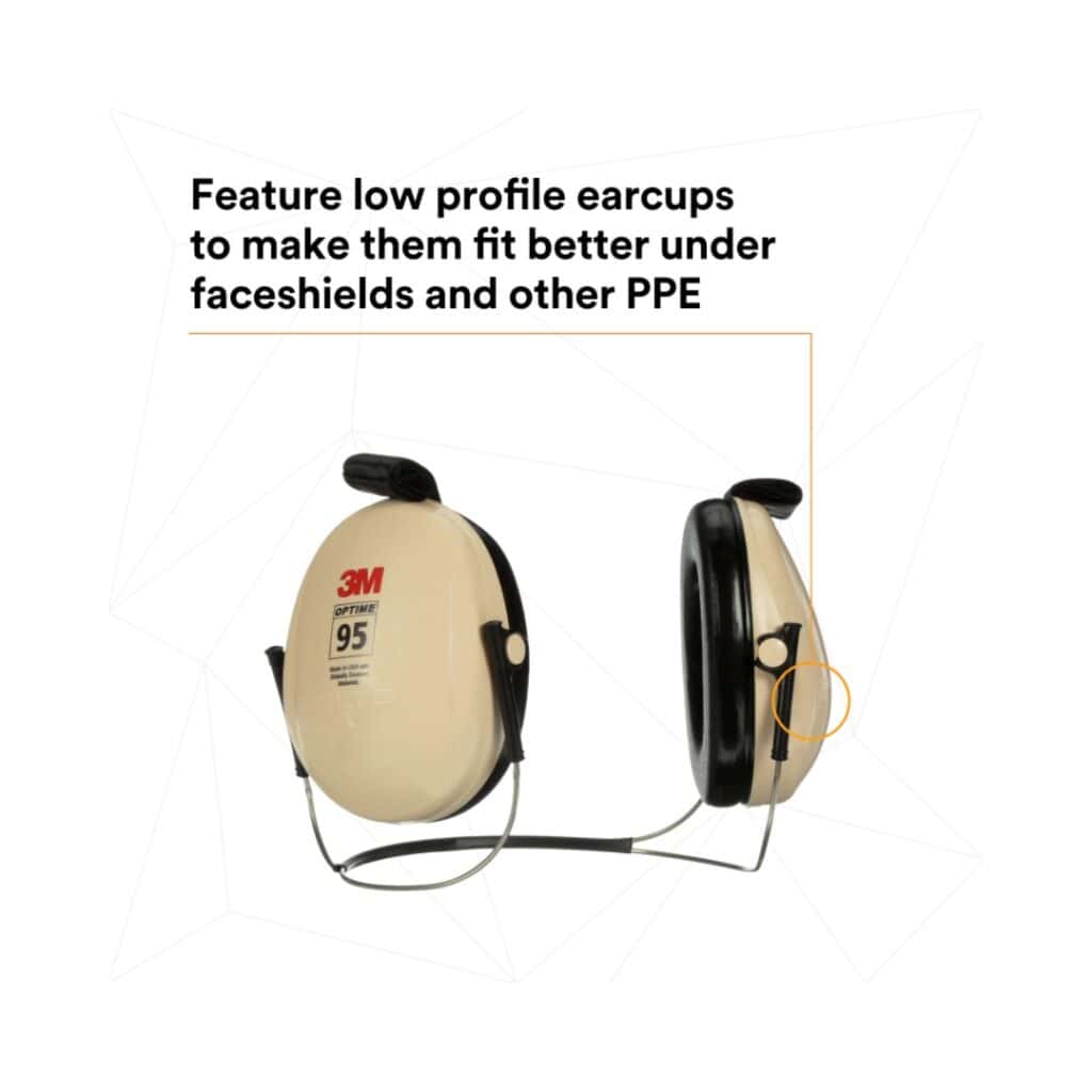 3M™ PELTOR™ Optime™ 95 Earmuffs H6B/V, Behind-the-Head (Pair) - Image 7