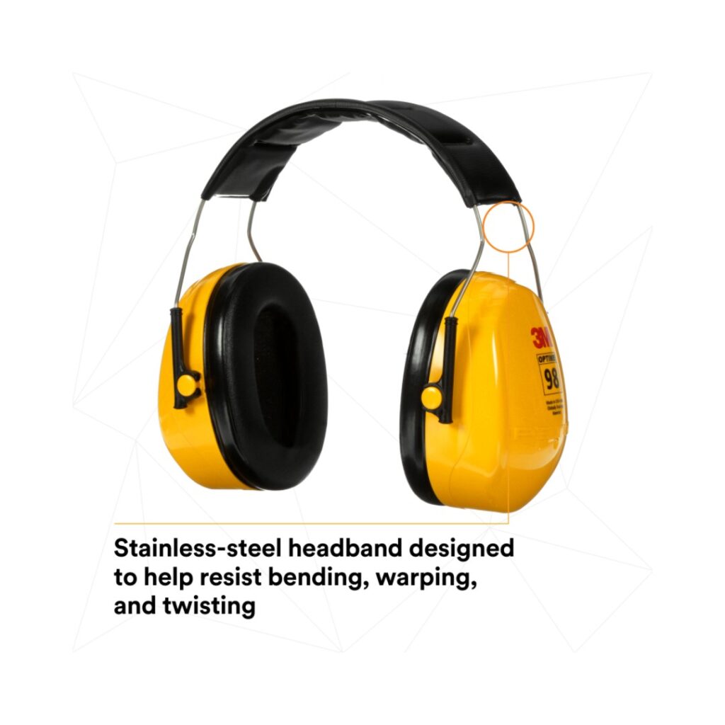 3M™ PELTOR™ Optime™ 98 Earmuffs H9A, Over-the-Head (Pair) - Image 2