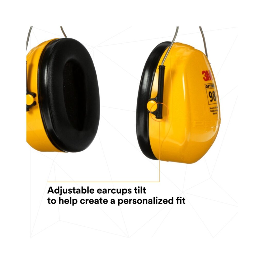 3M™ PELTOR™ Optime™ 98 Earmuffs H9A, Over-the-Head (Pair) - Image 3