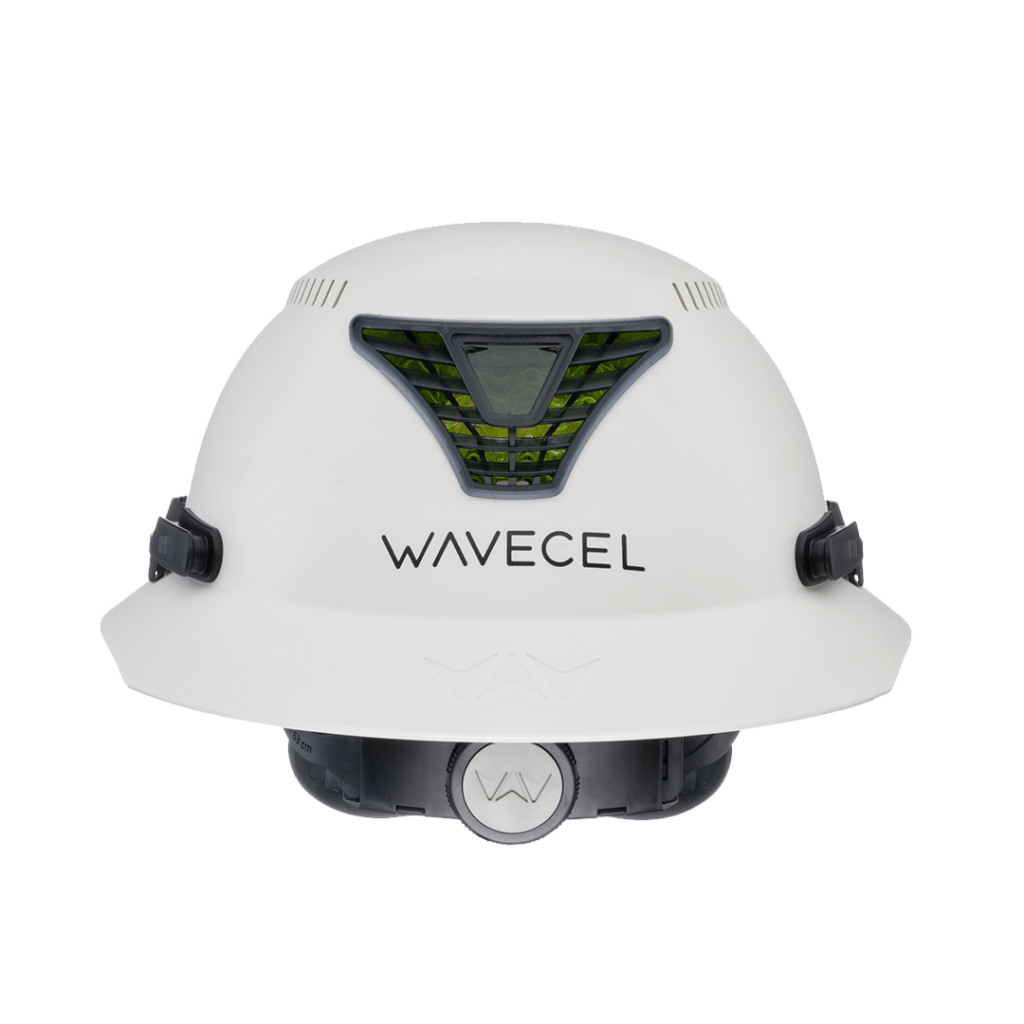 White wavecel safety helmet