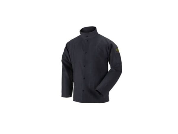 9 oz. Flame-Resistant Cotton Welding Jacket by Black Stallion, Black - FBK9-30C