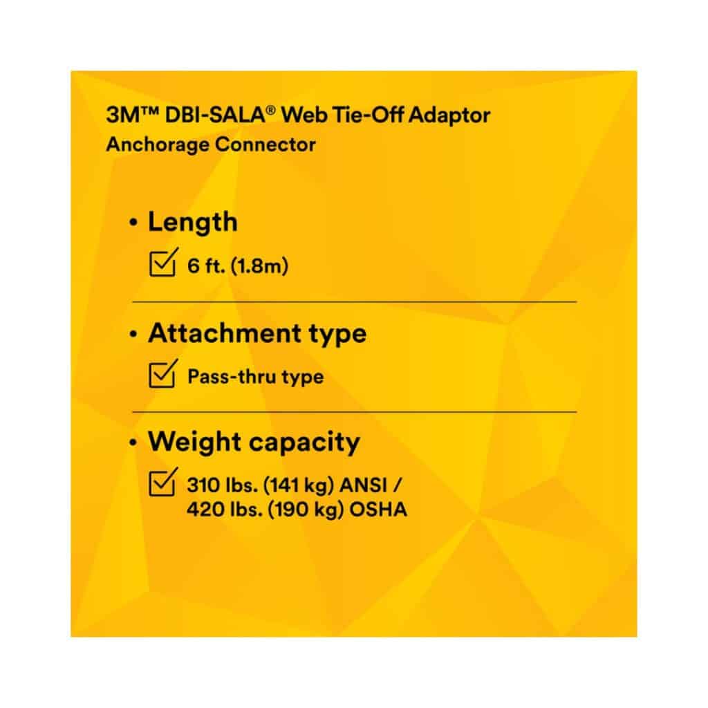 3M™ DBI-SALA® Web Tie-Off Adaptor, 6.0' | 1003006 - Image 9