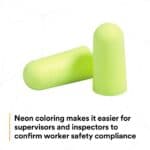 3M™ E-A-Rsoft™ Yellow Neons™ Uncorded Earplugs | 312-1251 | Size Large | 200 pair/box
