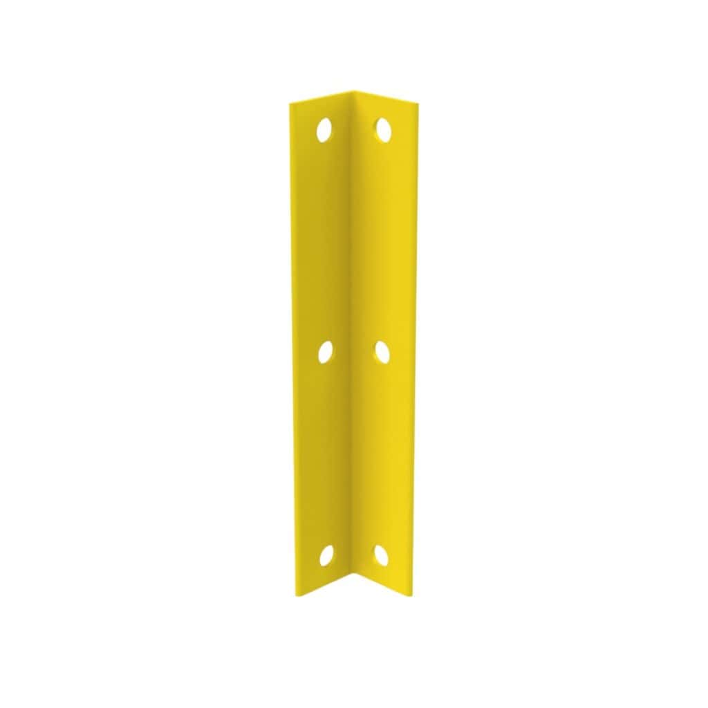 Omega gaurdrail bracket 45 degree bright yellow