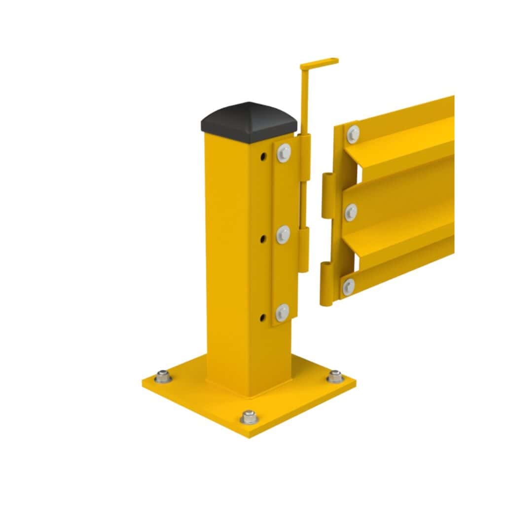 Omega traffic shield gate bracket