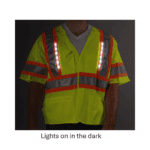 Nite beams LED Safety vest Front lights on dark asd