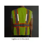 Nite beams LED zip up vest back dark asd