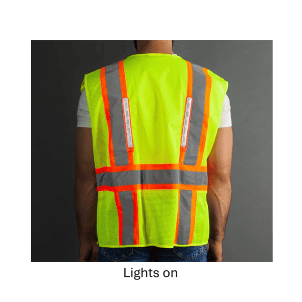 Nite beams LED zip up vest back light asd