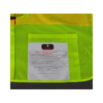 Nite beams Vest close up inside pocket asd