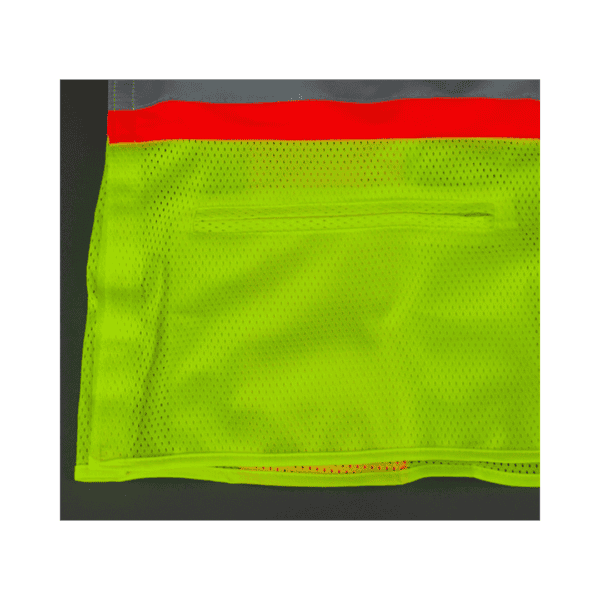 Nite beams Vest close up outside pocket asd