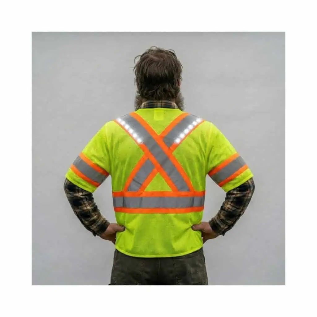 Nite beams Safety Vest Canadian Style Back Lights asd